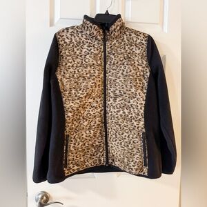 Lauren Ralph Lauren Leopard Print Full Zip Active Jacket Women’s XL